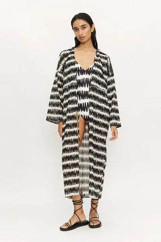 Summer Vibes Striped Kimono
