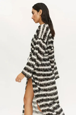 Summer Vibes Striped Kimono