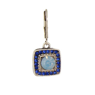 Layered Crystal Square Earrings