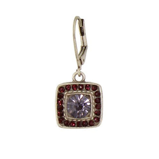 Layered Crystal Square Earrings