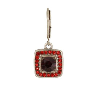 Layered Crystal Square Earrings