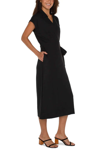Collared Wrap Dress