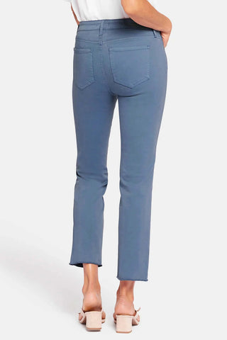 Sheri Slim Ankle Jeans With Frayed Hems