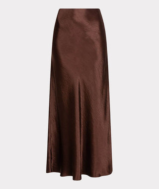Crushed Satin Skirt