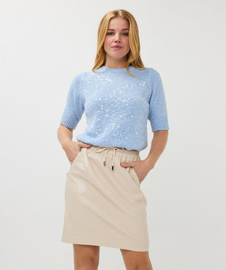 Short Sleeve Sequin Sweater