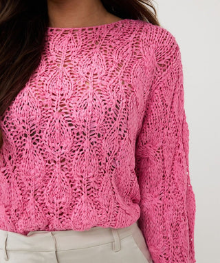 Cable Tape Yarn Sweater