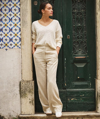 Trouser Linen Stripe