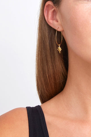 Grand Gold Star Hoop Earrings