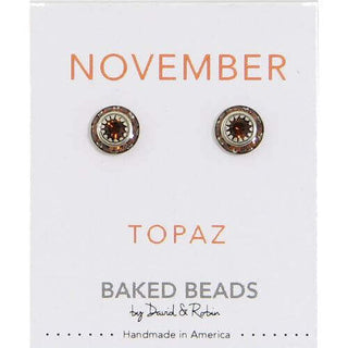 Birthstone Crystal Discs Earrings