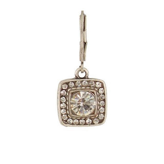 Layered Crystal Square Earrings