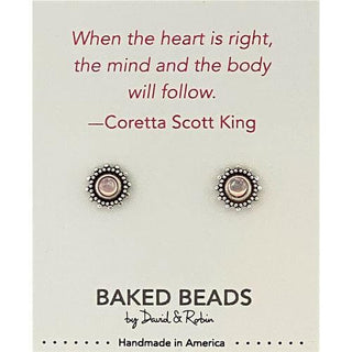 Quote-stone Post Earrings