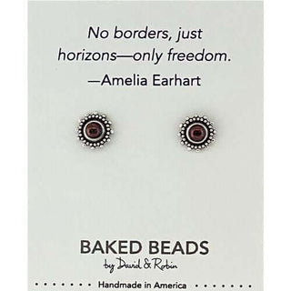 Quote-stone Post Earrings