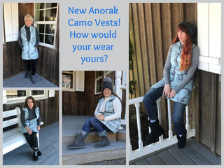New Anorak Down Vests! Now in Camo!