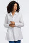 Cici No Iron Pinpoint Long Sleeve Tunic