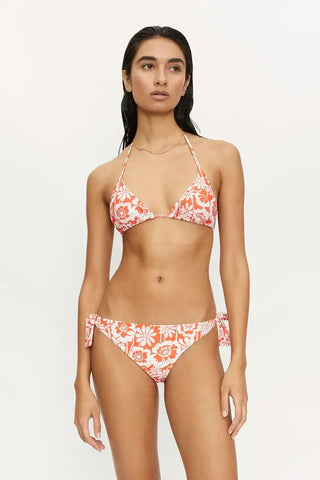 Beach Flower Floral Triangle Bikini Top