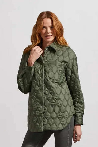 Snap-Up Quilted Shacket