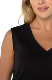 Sleeveless V-neck Knit Top