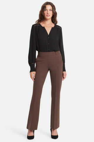 Pull-On Flared Trouser Pants