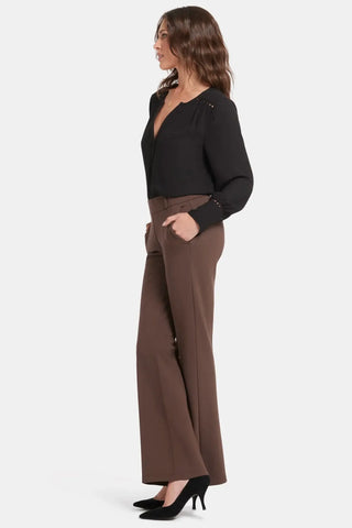 Pull-On Flared Trouser Pants