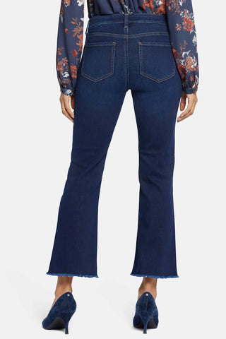 Barbara Bootcut Ankle Jeans With Frayed Hems