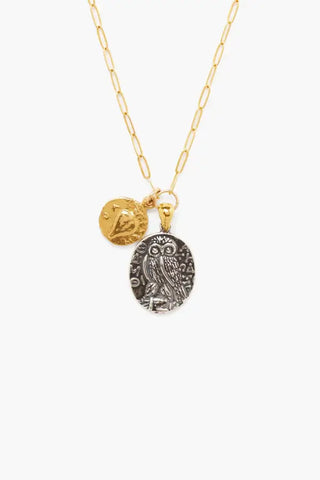 Orion Coin Necklace Gold Mix