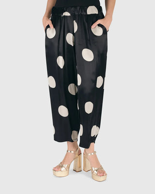 Moon Dot Pleated Trousers