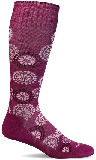 Block Print Moderate Graduated Compression Socks