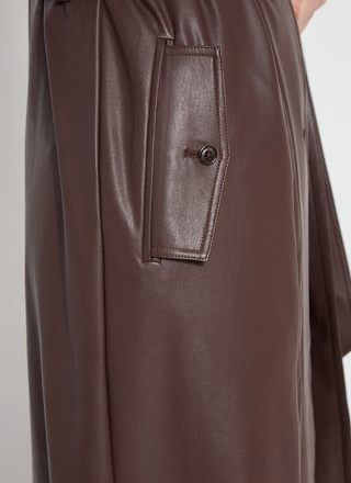 Cielo Vegan Leather Trench Coat