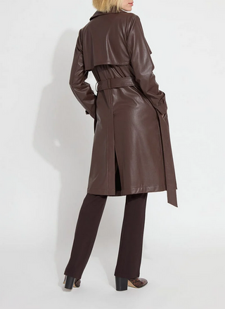 Cielo Vegan Leather Trench Coat