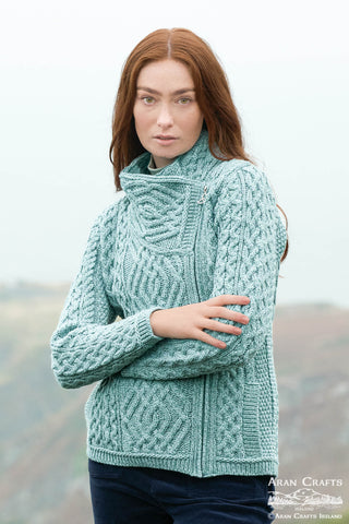 Cable Knit Side Zip Cardigan