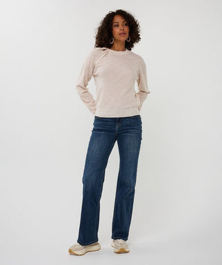 Long Sleeve Twisted Knit Sweater