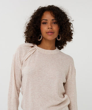 Long Sleeve Twisted Knit Sweater