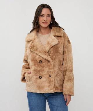 Jacket Melange Double Breasted Short