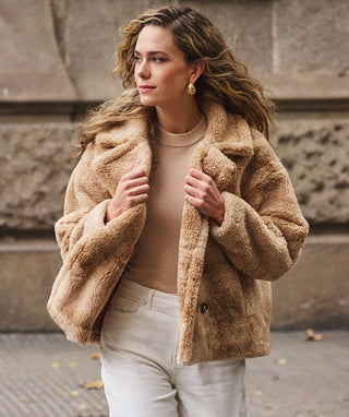 Jacket Melange Double Breasted Short