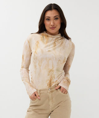Marble Mesh Top