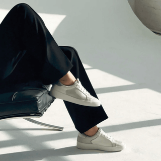 Ledger Leather Sneakers - White