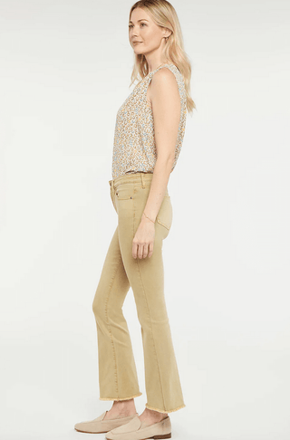 Ava Flared Ankle Jeans With Frayed Hems