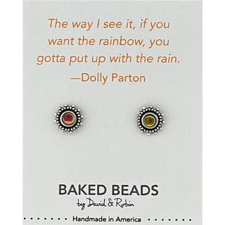 Quote-stone Post Earrings