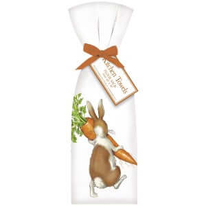 Rabbit With Carrot Bagged Towel