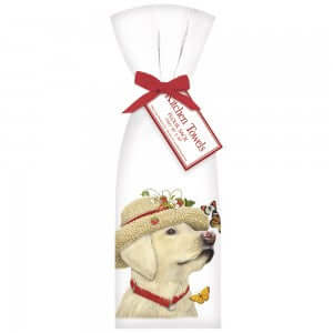 Yellow Lab Butterfly Bagged Towel