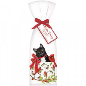 Cat Bird Box Flour Sack Towel