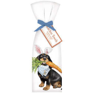 Easter Bunny Pup Flour Sack Towel